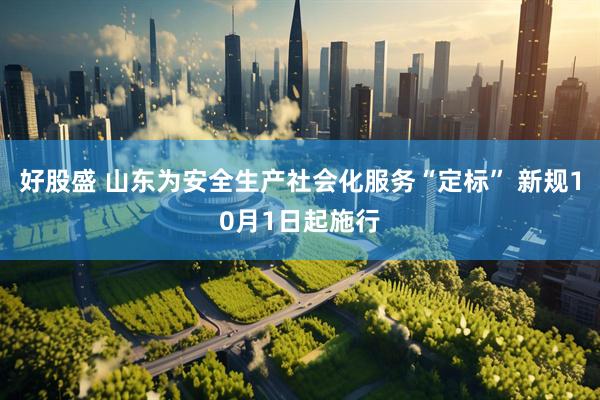 好股盛 山东为安全生产社会化服务“定标” 新规10月1日起施行
