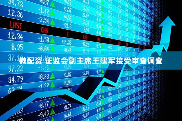 微配资 证监会副主席王建军接受审查调查